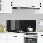 vidaXL Keuken Spatscherm Zwart 120 x 40 x 0.6 cm gehard glas, Antiek en Kunst, Verzenden