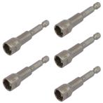Set van 5 dop bit adapters 1/4 sleutelwijdte 12 mm. lengte, Ophalen of Verzenden, Nieuw
