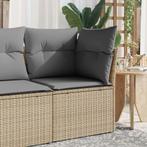 vidaXL Tuinbank zonder armleuning met kussens poly rattan, Verzenden, Nieuw