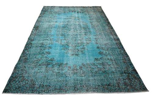 Handgemaakte turquoise vintage - Vloerkleed - 278 cm - 180, Huis en Inrichting, Stoffering | Tapijten en Vloerkleden