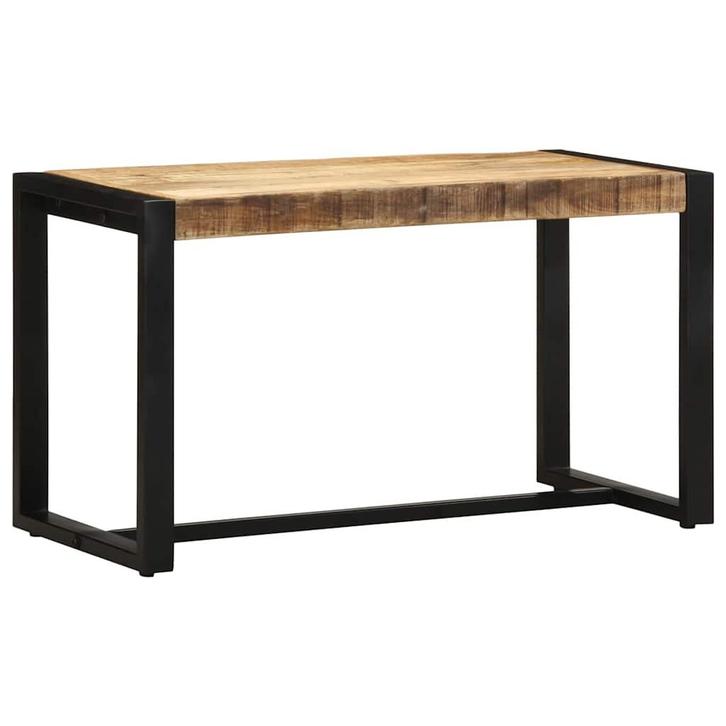 vidaXL Bank 80x35x45 cm massief ruw hout mango, Huis en Inrichting, Overige Huis en Inrichting, Nieuw, Verzenden