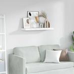 vidaXL Wandplank met opslag Wit Marmer 90 x 23,5 x 4 cm, Verzenden, Nieuw