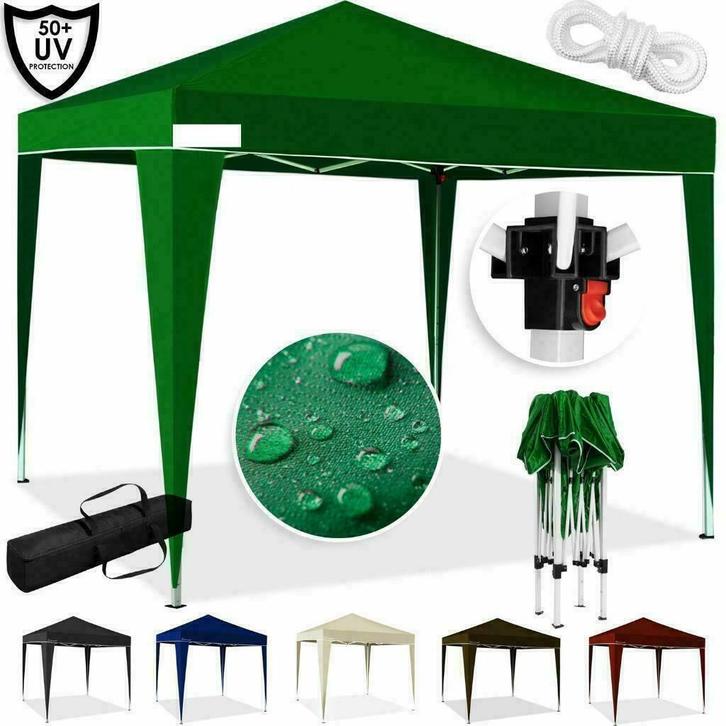 Partytent 3x3 Paviljoen inklapbaar in 6 kleuren Easy Pop Up, Tuin en Terras, Partytenten, Partytent, Nieuw, Opvouwbaar, Ophalen of Verzenden