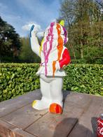 Beeld, large white garden gnome 65 cm high - 65 cm -