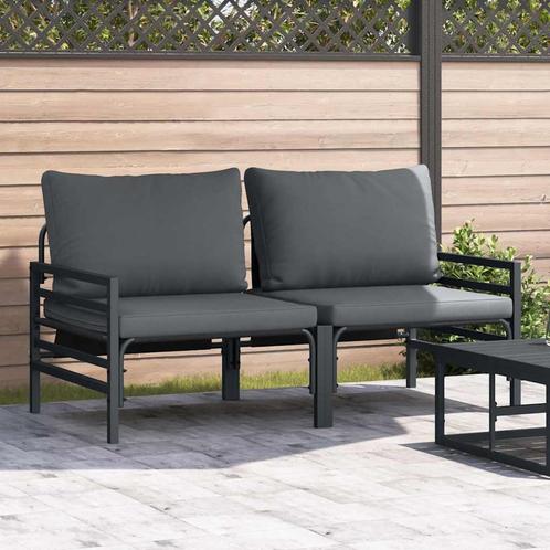 vidaXL Buiten Meubilair met kussen met kussen 2 pcs, Tuin en Terras, Tuinsets en Loungesets, Nieuw, Verzenden