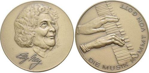 Bronze-medaille o, Jahr 1967 Musik Ney, Elly 1882 Duessel..., Postzegels en Munten, Penningen en Medailles, Verzenden
