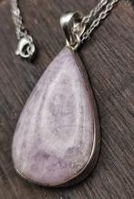 Enorm juweel van 925 zilver met kunziet, topkwaliteit, uniek