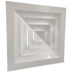 Vierkant plafondrooster met vast uitblaaspatroon 225x225mm, Doe-het-zelf en Bouw, Verzenden, Nieuw