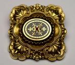 Zonder Minimumprijs - Broche Goud gevuld Robijn - Parel, Handtassen en Accessoires, Antieke sieraden