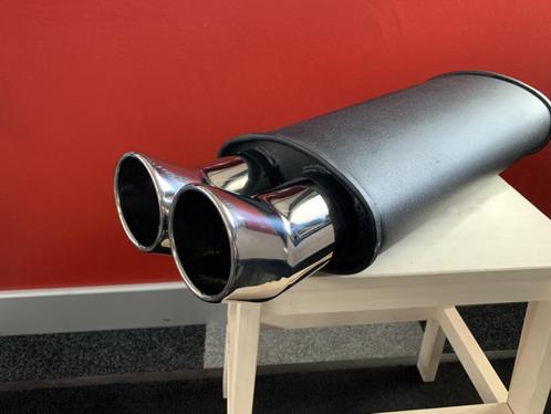 Einddemper xl universeel met dubbel DTM  3 inch rvs eind, Auto-onderdelen, Uitlaatsystemen, Nieuw, Ophalen of Verzenden