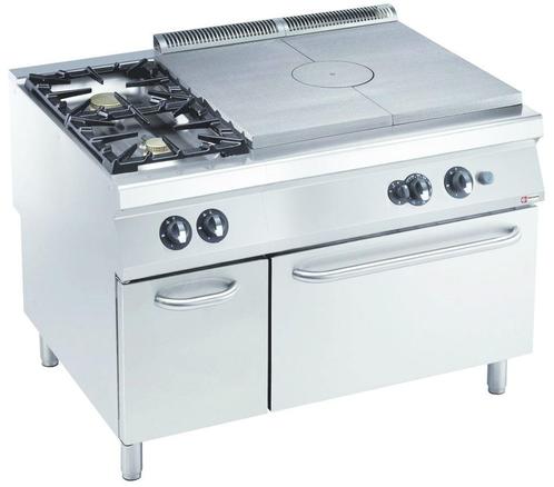 Fornuis | Gas | Doorkookplaat + Branders 2x 6kW | Gasoven, Zakelijke goederen, Horeca | Keukenapparatuur, Nieuw in verpakking