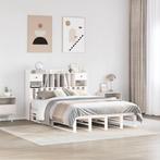 vidaXL Bed met boekenkast zonder matras grenenhout wit, Huis en Inrichting, Slaapkamer | Bedden, Verzenden, Nieuw