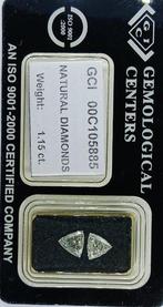 2 pcs Diamant (Naturelle) - 1.15 ct - Triangle - H - VS2 -, Nieuw