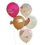 Happy Birthday Ballonnen 30cm 5st, Hobby en Vrije tijd, Nieuw, Verzenden