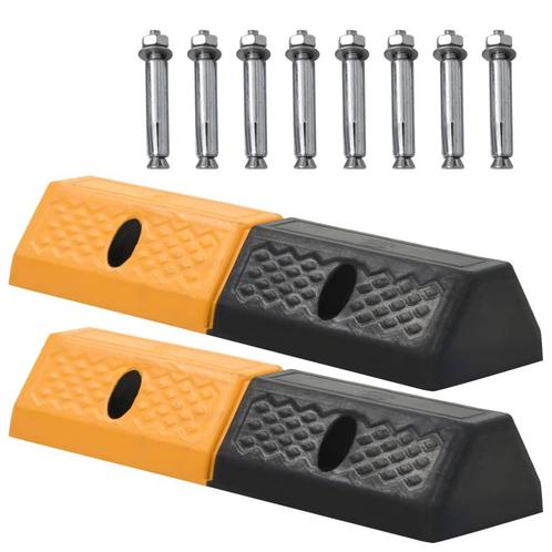 vidaXL Parkeerblokken 49x15x9 cm rubber 2 st, Huis en Inrichting, Overige Huis en Inrichting, Nieuw, Verzenden