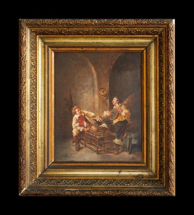 Ernest Meissonier (1815-1891) attribué - Le musicien, Antiquités & Art, Art | Peinture | Classique