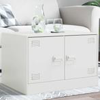 vidaXL Salontafel 67x50x44 cm staal wit, Huis en Inrichting, Tafels | Salontafels, Verzenden, Nieuw