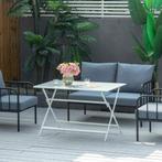 Tuintafel - Opvouwbaar - Parasolgat - Antraciet, Tuin en Terras, Tuinsets en Loungesets, Ophalen of Verzenden, Nieuw