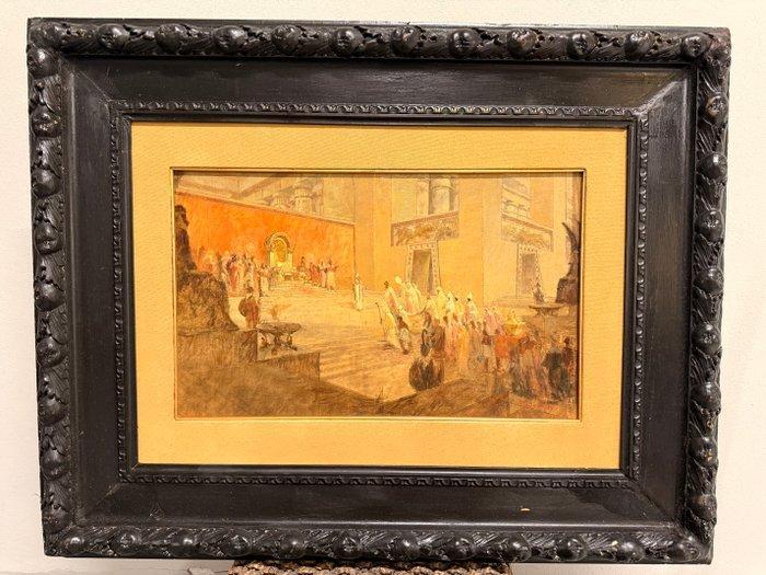 Alfredo Soressi (1897–1982) - Alla Corte di Re Salomone, Antiek en Kunst, Kunst | Schilderijen | Klassiek