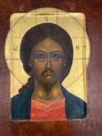 Icoon - Christus Pantokrator - Hout - Handgeschilderd - 24 x, Antiek en Kunst
