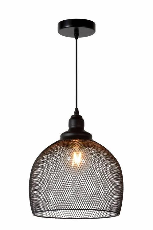 Hanglamp Lucide MESH -  - Ø 28 cm - 1xE27 - Zwart -, Huis en Inrichting, Lampen | Hanglampen, Nieuw, Verzenden