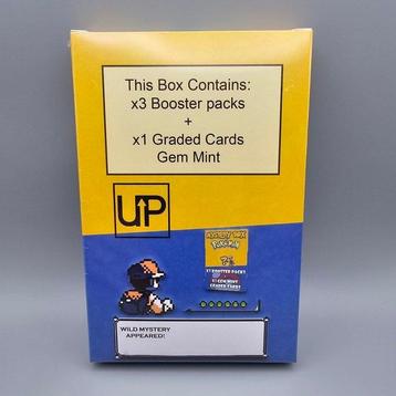 Pokémon - 1 Mystery box - X3 BOOSTER PACKS + X1 GEM MINT beschikbaar voor biedingen
