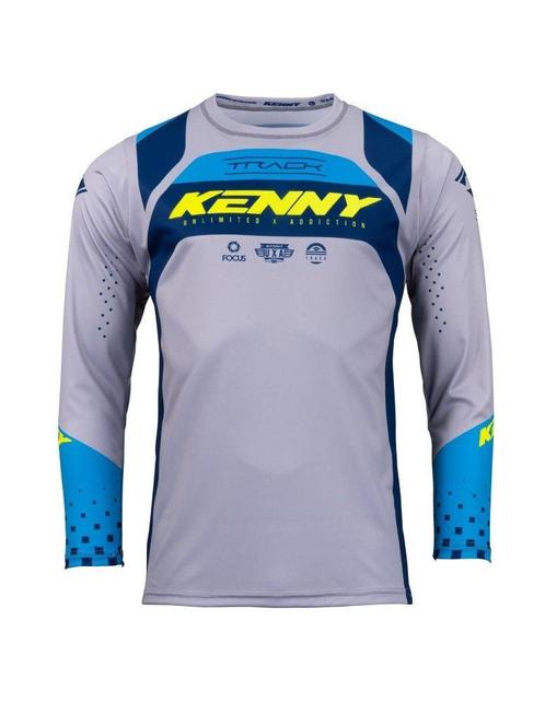 Kenny 2023 Track Focus Crossshirt Navy / Fluor Geel maat M, Motoren, Kleding | Motorkleding, Ophalen of Verzenden