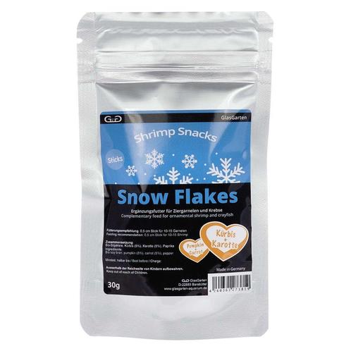 GlasGarten Shrimp Snacks Snow Flakes Pumpkin+Carrot - 30 g, Dieren en Toebehoren, Vissen | Aquaria en Toebehoren, Nieuw, Verzenden