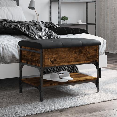 vidaXL Schoenenbank 62x42x45 cm bewerkt hout gerookt, Huis en Inrichting, Overige Huis en Inrichting, Nieuw, Verzenden