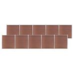 vidaXL Schutting 1737x186 cm HKC bruin, Tuin en Terras, Verzenden, Nieuw
