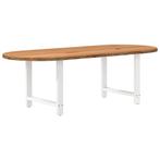 vidaXL Eettafel 240x100x74 cm ovaal massief eikenhout, Huis en Inrichting, Tafels | Eettafels, Verzenden, Nieuw