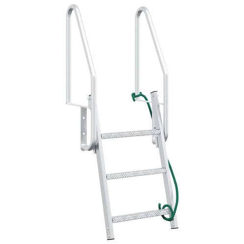 vidaXL Docktrap Anders Zilver 58 x 77 x 144 cm Aluminium, Watersport en Boten, Bootonderdelen, Nieuw, Verzenden