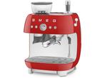 Smeg EGF03RDEU - Espressomachine met bonenmaler - 19 bar, Electroménager, Cafetières, Verzenden