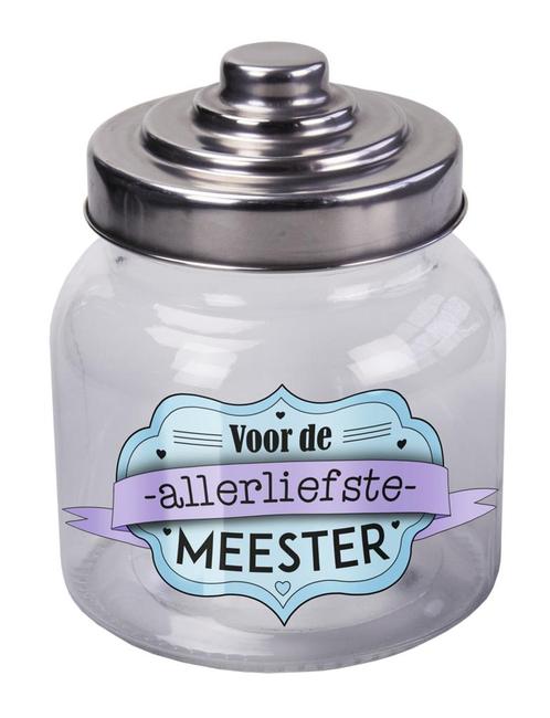 Snoeppot Meester 14cm, Hobby en Vrije tijd, Feestartikelen, Nieuw, Verzenden