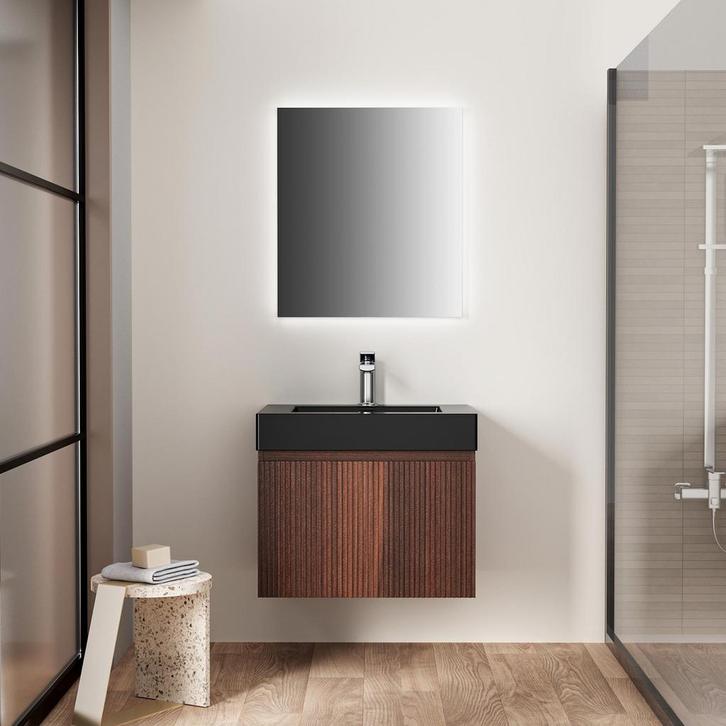 Onderkast BWS Ember Greeploos 1 Lade 60x40x45 cm Wenge, Doe-het-zelf en Bouw, Sanitair, Bad, Nieuw, Ophalen of Verzenden