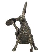 Figurine - Hare scratiching ear - Bronze, Antiquités & Art