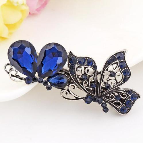 PaCaZa - Elegante Haarclip - Butterfly - Donker Blauw, Kleding | Dames, Trouwkleding en Trouwaccessoires, Nieuw, Verzenden