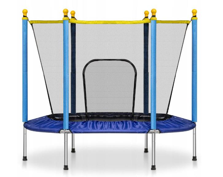 Veilige trampoline met net voor kinderen - Ø 140 cm - Bla.., Kinderen en Baby's, Speelgoed | Buiten | Trampolines, Nieuw, Ophalen of Verzenden