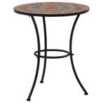vidaXL Bistrotafel mozaïek 60 cm keramiek oranje en grijs, Tuin en Terras, Verzenden, Nieuw