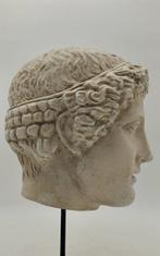 sculptuur, Testa di Apollo - 36 cm - marmerstof, Antiek en Kunst