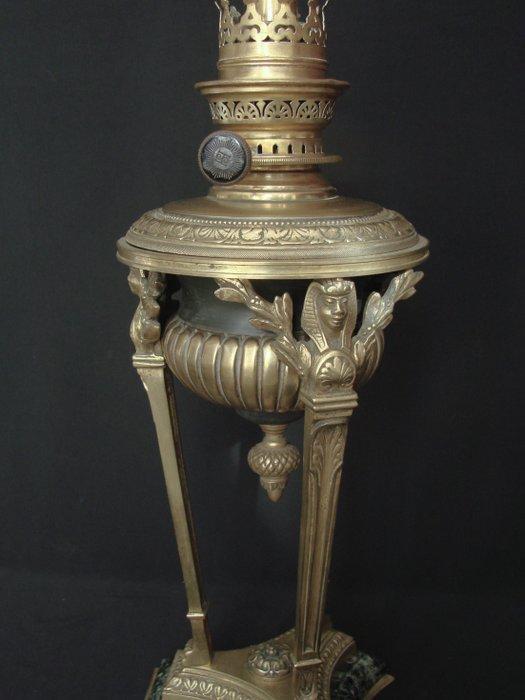 Lampe à pétrole - Bronze, Antiquités & Art, Curiosités & Brocante