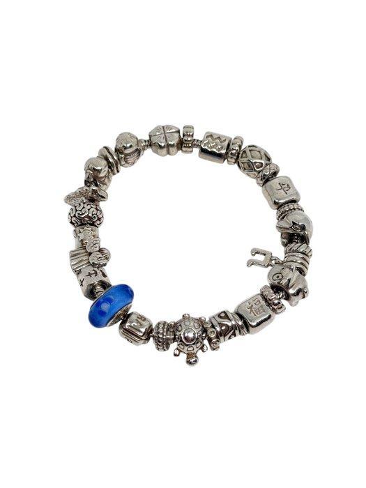 Zonder Minimumprijs - Pandora - Armband Zilver - 29 bedels,, Handtassen en Accessoires, Armbanden