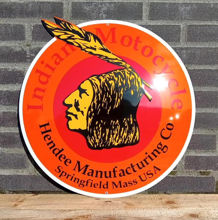 Indian motocycle oranje, Verzamelen, Merken en Reclamevoorwerpen, Verzenden