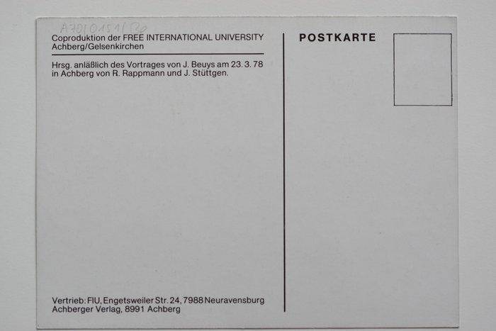 Joseph Beuys (1921-1986) - Karte Wie dieser Wagen, Antiquités & Art, Antiquités | Autres Antiquités