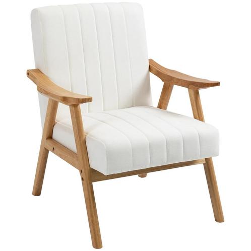 TRUUSK Gestoffeerde Fauteuil Lounge Stoel - Fluweel Look - A, Huis en Inrichting, Stoelen, Verzenden