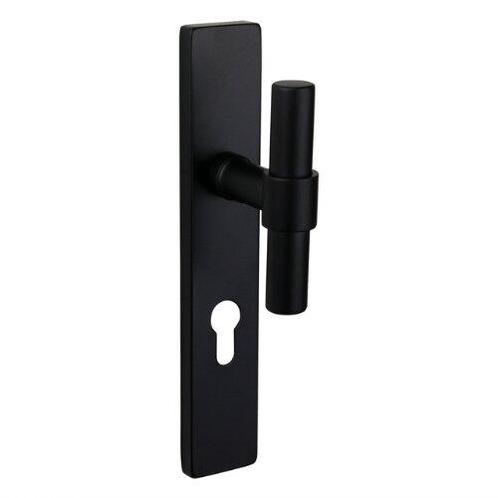 Lavuzo deurkruk Pesaro zwart met rechthoekig schild PC72, Doe-het-zelf en Bouw, Hang- en Sluitwerk, Ophalen of Verzenden
