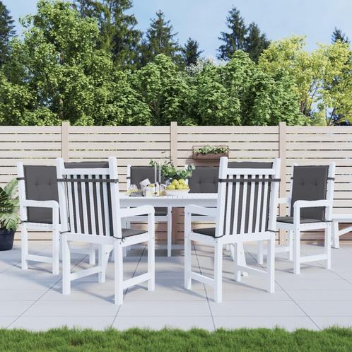 vidaXL Tuinstoelkussens 6 st oxford stof antracietkleurig, Huis en Inrichting, Woonaccessoires | Kussens, Nieuw, Verzenden