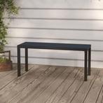 vidaXL Tuinbank 110 cm staal en HKC zwart, Tuin en Terras, Tuinsets en Loungesets, Verzenden, Nieuw