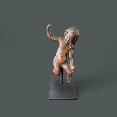 sculptuur, Bronzen engel/cupido sculptuur - 23 cm - Brons, Antiek en Kunst, Antiek | Keramiek en Aardewerk
