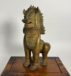 Lion du temple thaïlandais 28 cm - Bronze - XXe siècle, Antiquités & Art